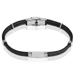 Histoire d'Or Bracelet Yannik Acier Blanc