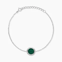 Bracelet Zea Argent Blanc Malachite-Histoire d'Or Hot