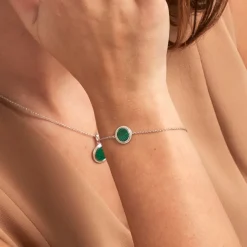 Bracelet Zea Argent Blanc Malachite-Histoire d'Or Hot
