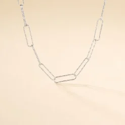 Histoire d'Or Chaine Hekla Argent Blanc