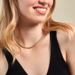 Histoire d'Or Chaine Nahila Argent Blanc