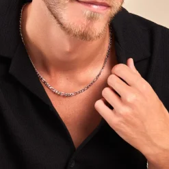 Histoire d'Or Chaine Vivian Argent Blanc