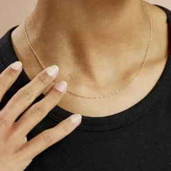 Chaîne Alicianeae Maille Singapour Or Jaune-Histoire d'Or Clearance