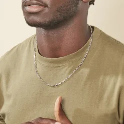 Histoire d'Or Chaîne Anilo Maille Alternée Argent Blanc