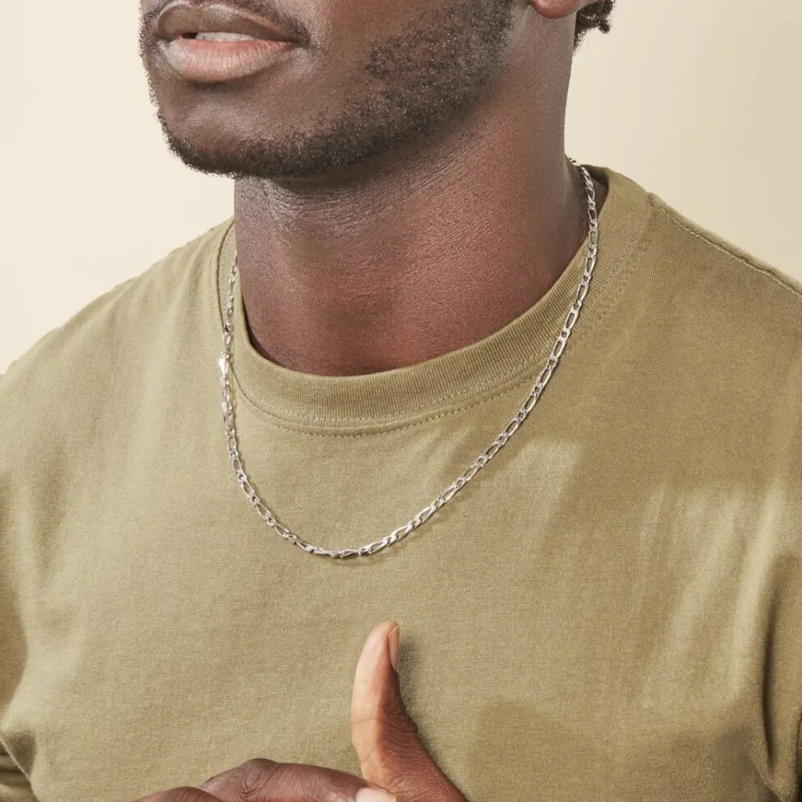 Histoire d'Or Chaîne Anilo Maille Alternée Argent Blanc