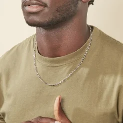 Chaîne Anilo Maille Alternée Argent Blanc-Histoire d'Or Best