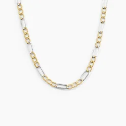 Histoire d'Or Chaîne Cameo Maille Alternee 1/3 Or Bicolore