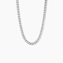 Histoire d'Or Chaîne Casper Maille Gourmette Argent Blanc