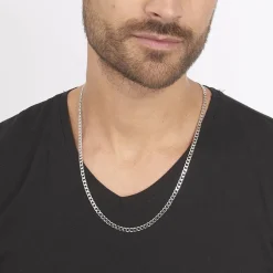 Histoire d'Or Chaîne Casper Maille Gourmette Argent Blanc