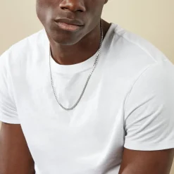 Histoire d'Or Chaîne Casper Maille Gourmette Argent Blanc