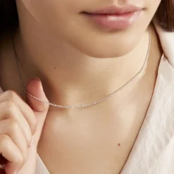 Histoire d'Or Chaîne Claudine Maille Forçat Argent Blanc