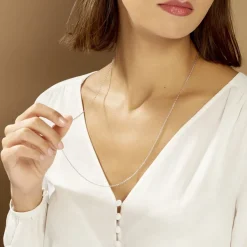 Chaîne Claudine Maille Forçat Argent Blanc-Histoire d'Or Online