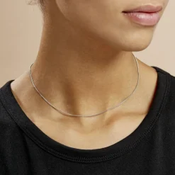 Chaîne Clementine Argent Blanc-Histoire d'Or Hot