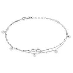 Chaîne De Cheville Argent Blanc Roschen Oxydes De Zirconium-Histoire d'Or Clearance