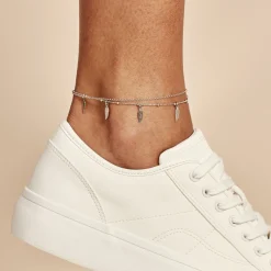 Chaîne De Cheville Azou Argent Blanc-Histoire d'Or