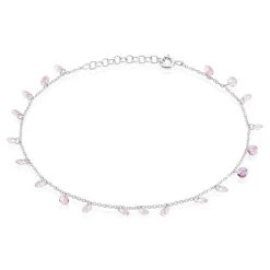 Chaîne De Cheville Carolaine Argent Blanc Oxyde De Zirconium-Histoire d'Or