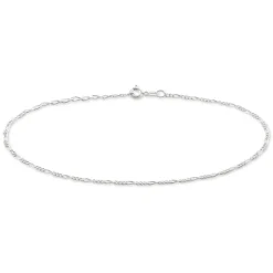 Chaîne De Cheville Cleona Maille Alternee 1/3 Argent Blanc-Histoire d'Or Sale