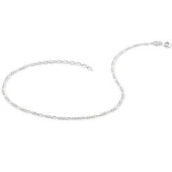 Chaîne De Cheville Cleona Maille Alternee 1/3 Argent Blanc-Histoire d'Or Sale