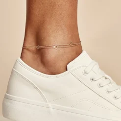 Chaîne De Cheville Daria Argent Rose-Histoire d'Or New