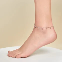 Histoire d'Or Chaîne De Cheville Fillira Argent Blanc