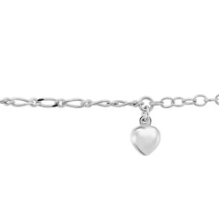 Histoire d'Or Chaîne De Cheville Laurelyn Maille Alternee 1/1 Argent Blanc