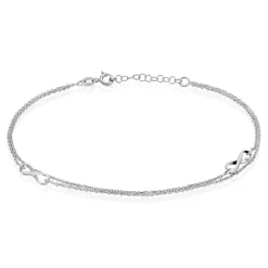 Chaîne De Cheville Noelle Argent Blanc-Histoire d'Or Clearance