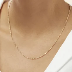 Histoire d'Or Chaîne Igoa Maille Forçat Diamantee Or Jaune