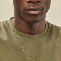 Chaîne Igoa Maille Forçat Diamantee Or Blanc-Histoire d'Or New