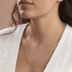 Histoire d'Or Chaîne Igoa Maille Forçat Diamantee Or Jaune