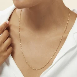 Histoire d'Or Chaîne Imanie Maille Singapour Or Jaune