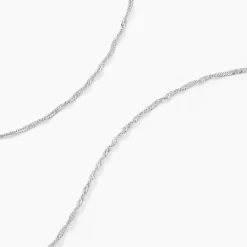 Histoire d'Or Chaîne Imanie Maille Singapour Or Blanc