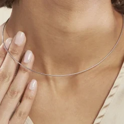 Histoire d'Or Chaîne Kassie Maille Omega Argent Blanc