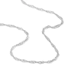 Histoire d'Or Chaîne Leliana Maille Singapour Or Blanc