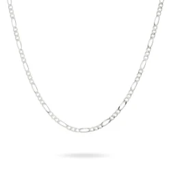 Histoire d'Or Chaîne Lyndsayae Maille Alternée 1/3 Argent Blanc