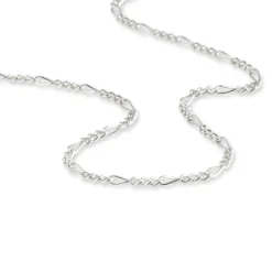 Histoire d'Or Chaîne Lyndsayae Maille Alternée 1/3 Argent Blanc