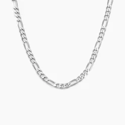 Histoire d'Or Chaîne Vivian Maille Alternee 1/3 Argent Blanc