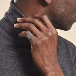 Histoire d'Or Chevaliere Acier Blanc Winebald