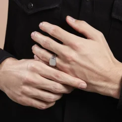 Histoire d'Or Chevaliere Argent Blanc Tarek