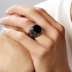 Histoire d'Or Chevaliere Zayn Acier Inoxydable Blanc Verre