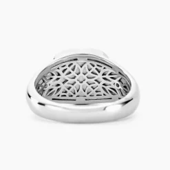 Histoire d'Or Chevalière Argent Blanc Calisto Lapis Lazuli