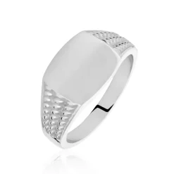 Chevalière Argent Blanc Charites-Histoire d'Or