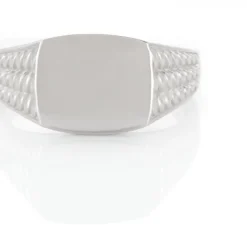 Chevalière Argent Blanc Charites-Histoire d'Or