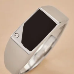 Histoire d'Or Chevalière Argent Blanc Python Email Et Oxyde De Zirconium