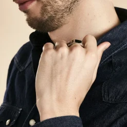 Histoire d'Or Chevalière Argent Blanc Python Email Et Oxyde De Zirconium