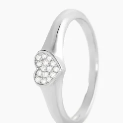 Histoire d'Or Chevalière Argent Deep In Love Oxydes De Zirconium