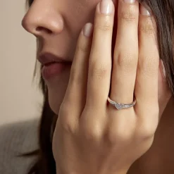 Histoire d'Or Chevalière Argent Deep In Love Oxydes De Zirconium