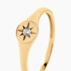 Histoire d'Or Chevalière Chauncey Or Jaune Oxyde De Zirconium