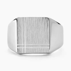 Histoire d'Or Chevalière Cillian Argent Blanc