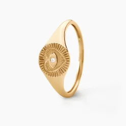 Chevalière Damianus Or Jaune Diamant-Histoire d'Or Discount