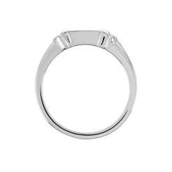 Histoire d'Or Chevalière Darian Argent Blanc